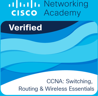 Badge de réussite Cisco NetAcad - CCNAv7: Switching, Routing, and Wireless Essentials